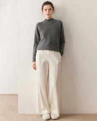 Women’s Cable Trim Raglan Cashmere Sweater