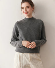 Women’s Cable Trim Raglan Cashmere Sweater
