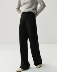 Women's Cashmere Wool Wide Leg Knit Pants