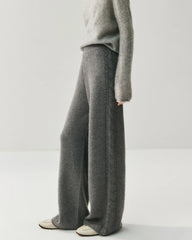 Women's Cashmere Wool Wide Leg Knit Pants