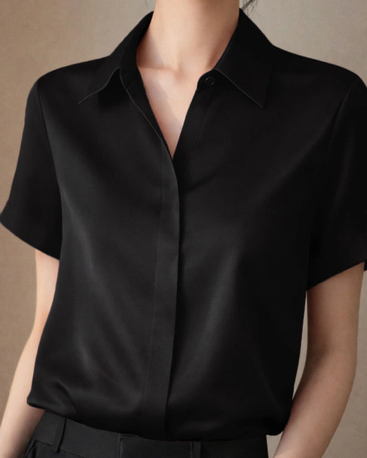 Women's Classic Button Down Silk Shirt