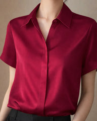 Women's Classic Button Down Silk Shirt