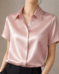 Women's Classic Button Down Silk Shirt