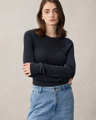 Women’s Crew Neck Wool Cashmere Knit Top