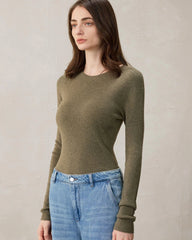 Women’s Crew Neck Wool Cashmere Knit Top