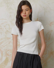 Women’s Fitted Silk Jersey Crew Neck