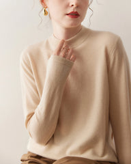 Women’s Lightweight Mock Neck Cashmere Sweater