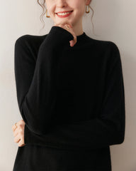 Women’s Lightweight Mock Neck Cashmere Sweater