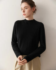 Women’s Lightweight Mock Neck Cashmere Sweater