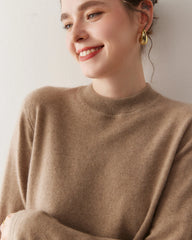 Women’s Lightweight Mock Neck Cashmere Sweater