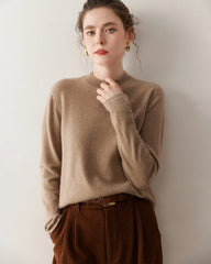 Women’s Lightweight Mock Neck Cashmere Sweater
