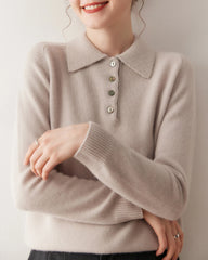 Women's Polo Neck Cashmere Sweater