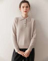 Women's Polo Neck Cashmere Sweater