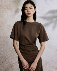 Women’s Silk Jersey with Pleated Waist