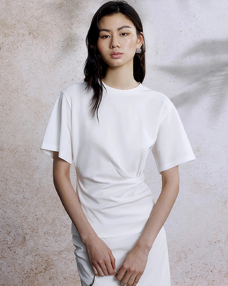 Women’s Silk Jersey with Pleated Waist