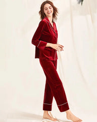 Women's Silk Velvet Pajama Set