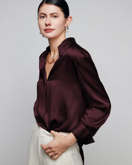 30 Momme Women's Slouchy Silk Shirt