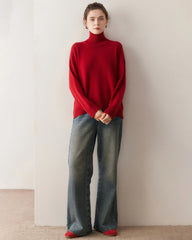 Women’s Turtleneck Oversized Cashmere Sweater