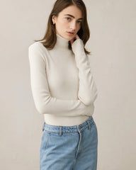 Women’s Turtleneck Wool Cashmere Knit Layer