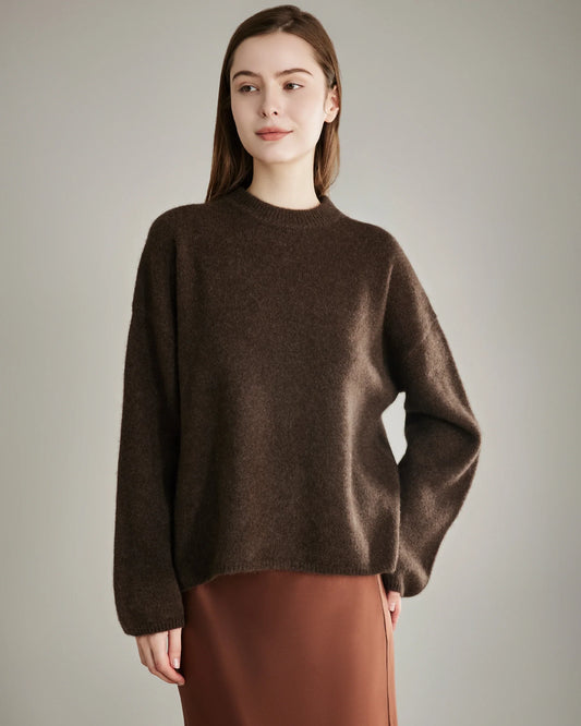 Women's Loose Crewneck Cashmere Sweater