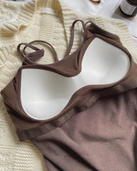Wool Brushed Camisole with Built-In Bra
