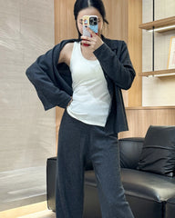 Wool Brushed Thermal Tank with Built-In Bra