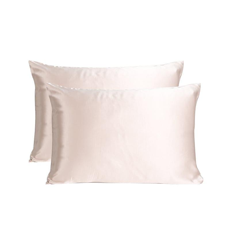 Terse Satin Silk Hidden Zipper Pillowcases 2PCS Bundle DAISYSILK
