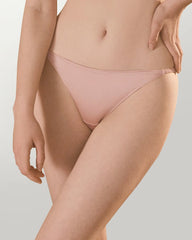 Silk Triangle Bralette and V String Panty Set