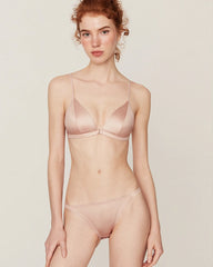 Silk Front Closure Wireless Bra and Panty Set